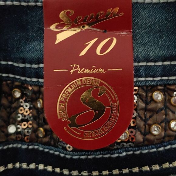 Seven7 skinny dark denim jeans Sz 10 NWT - Picture 8 of 9